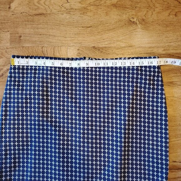 Adrianna Papell Pencil Skirt, Size 14, Navy Blue Geometric, Above Knee, Like New - Picture 6 of 7